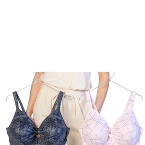 Spyder Sports Bra 36C 2 Pack Underwire Molded Cup NWT Blz Trails charcoal Pink